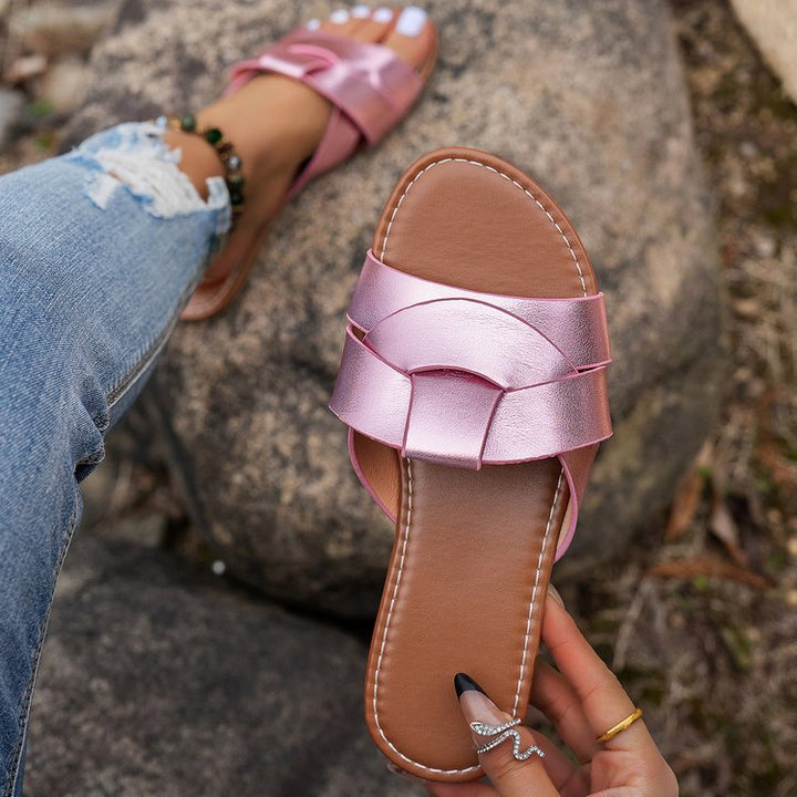 Dame Slide-sandaler med elegant knude-design og skridsikker sål Stilla