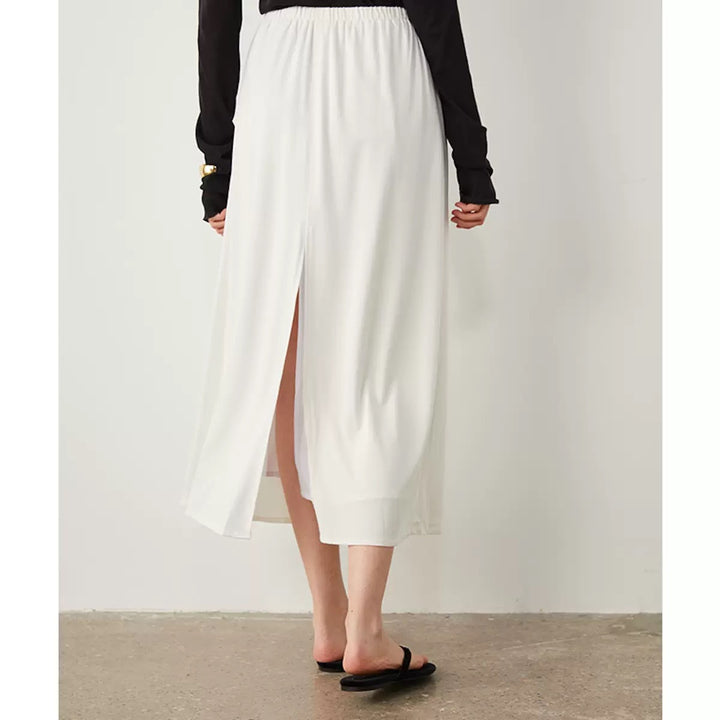 Dame Elegante Maxi-nederdel med flydende snit og sideslids Stilla