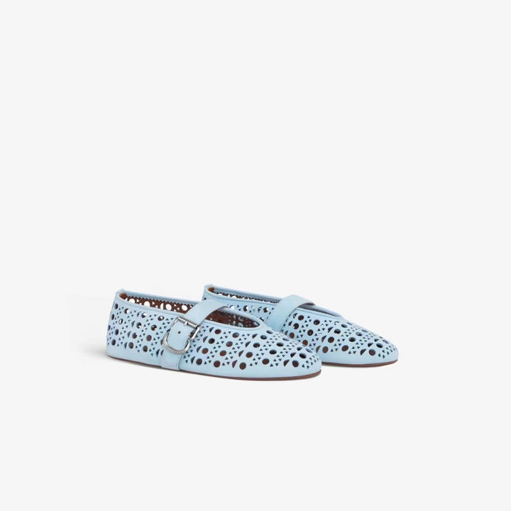 Dame stilfulde Cut-Out Slip-On Ballerinas med justerbar rem Stilla