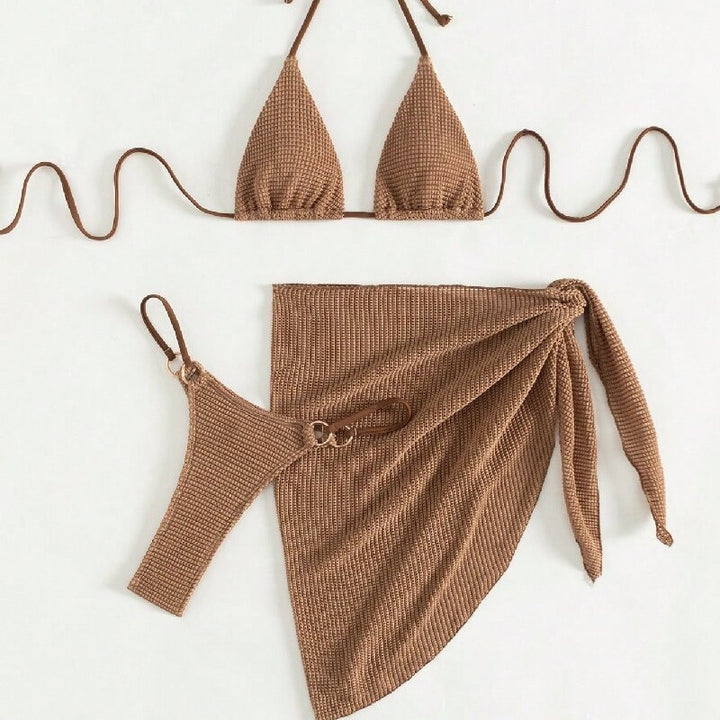 Dame Triangel-Bikini med Wrap Skirt Skovae