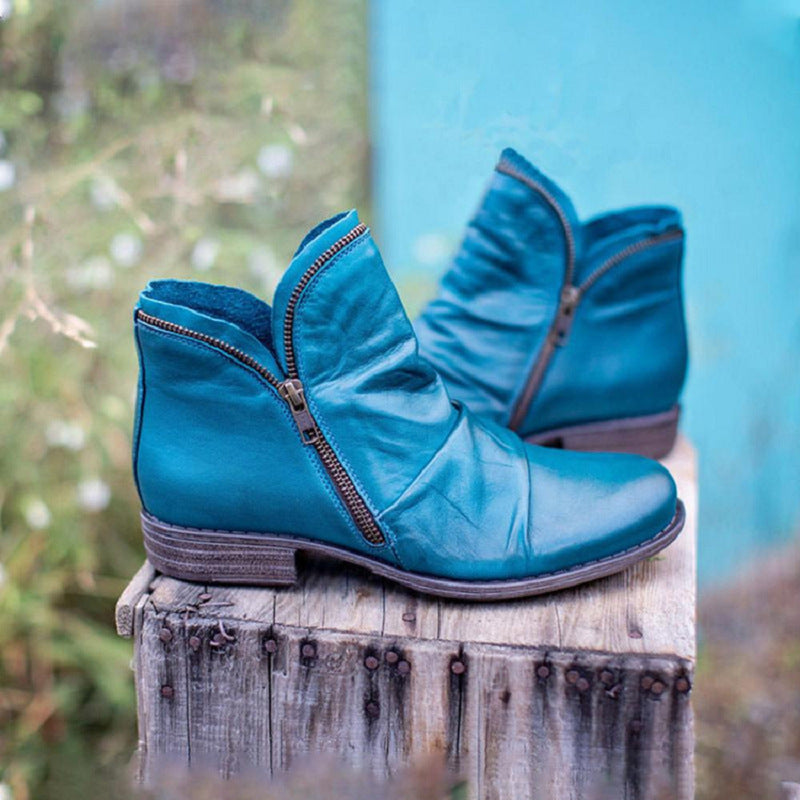 Dame Ankelstøvler med moderne slip-on design og praktiske lynlåse Stilla