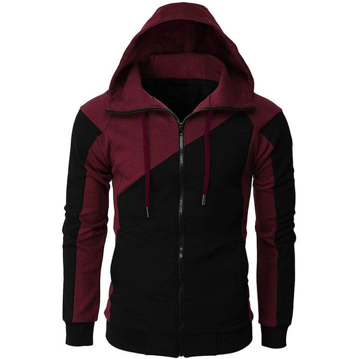 Herre sporty hoodie med moderne snit og farveblokdesign Stilla
