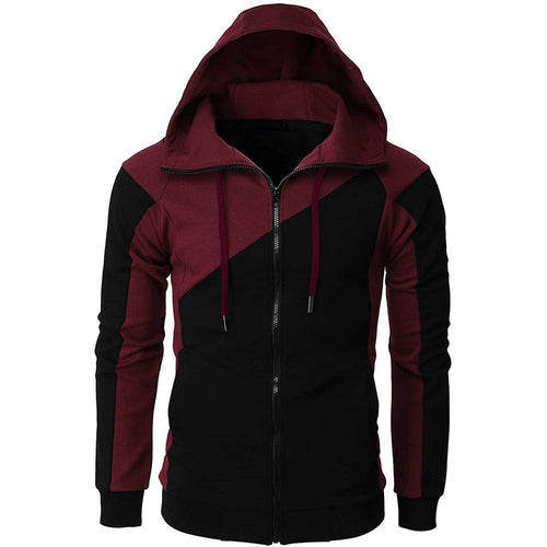 Herre sporty hoodie med moderne snit og farveblokdesign Stilla