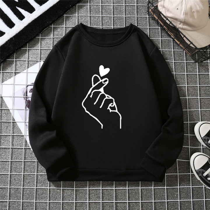 Kvinders sweatshirt med kreativ håndtegnet motiv og blødt indvendigt foer Stilla