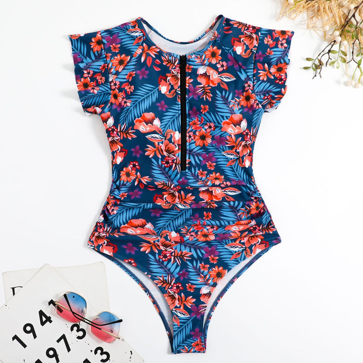 Dame Sporty One-Piece med korte ærmer Skovae