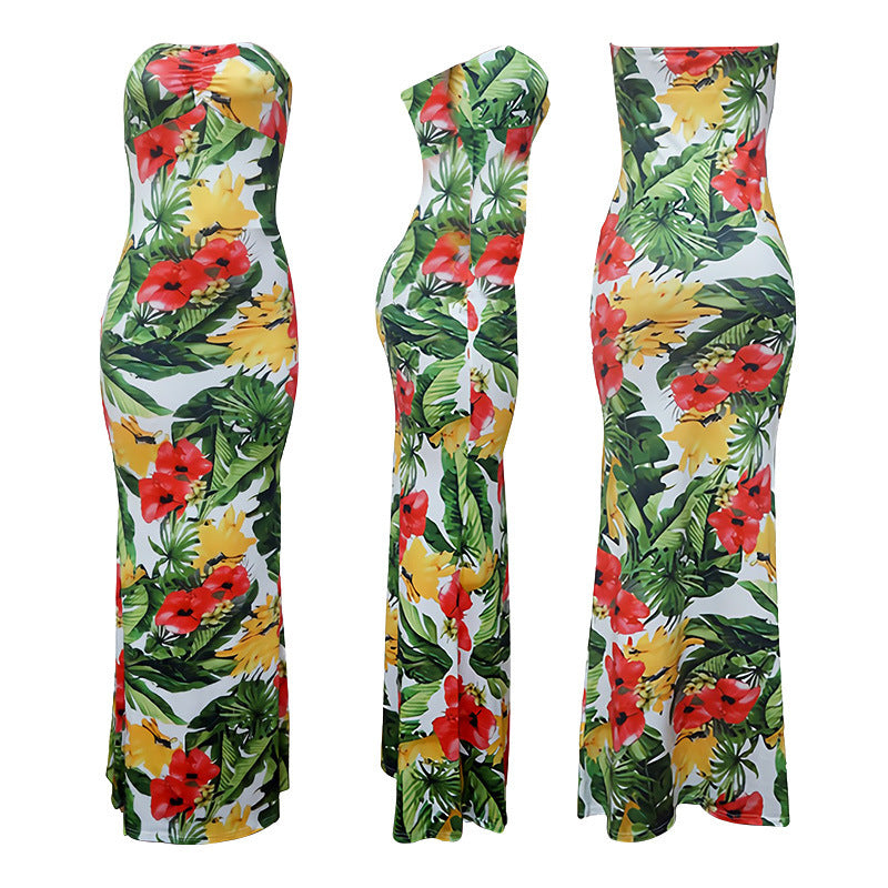 Dame Maxi-kjole med blomsterdesign fra Stilla