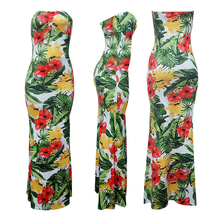 Dame Maxi-kjole med blomsterdesign fra Stilla