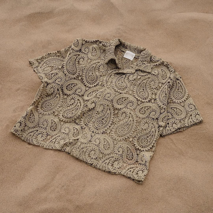 Dame spidsbluse i elegant paisleydesign Stilla