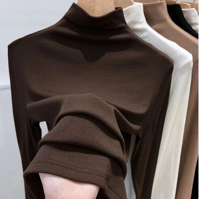 Kvinders Langærmet Turtleneck Sweater lavet af høj kvalitet Strikstof