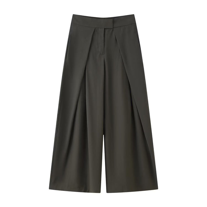 Kvinder bredt skåret culotte-bukser med elegante folder og høj talje Skovae
