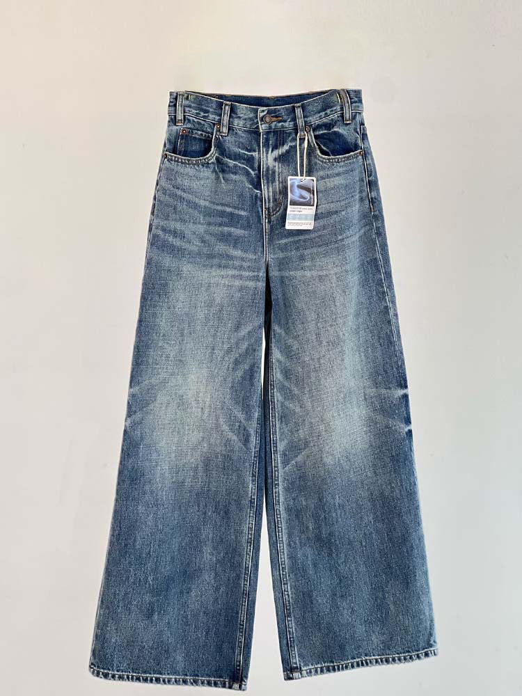 Dame løstsiddende jeans i vintage-stil med høj talje og afslappet fit Stilla