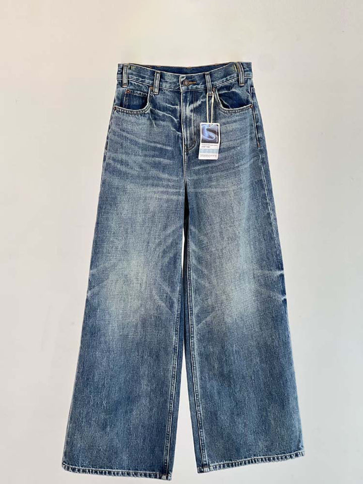 Dame løstsiddende jeans i vintage-stil med høj talje og afslappet fit Stilla