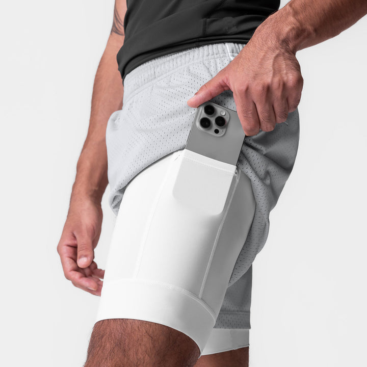 Herrer Sporty Mesh-Shorts med integreret undertøj og praktiske lommer Stilla