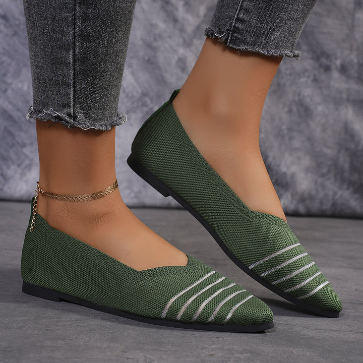 Dame behagelig Mesh-Ballerina-flad med elastisk indslip Stilla
