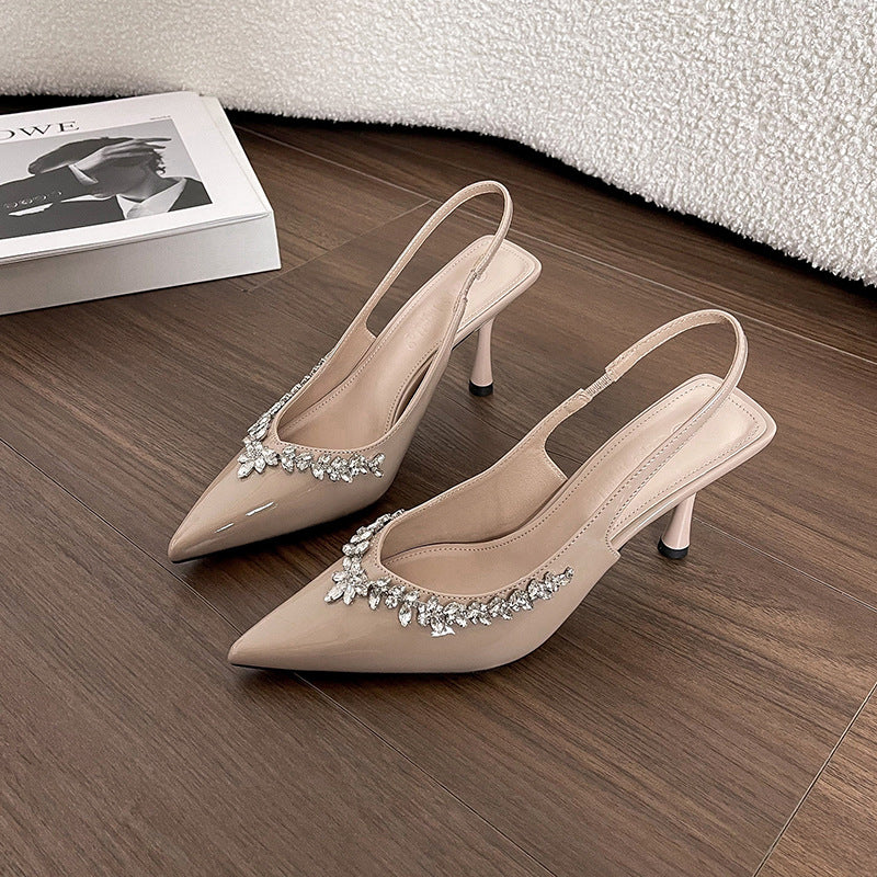 Damer Slingback-pumps med gnistrende strass-besætning Stilla