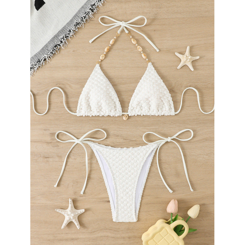 Damehækle-bikini-sæt i triangle-design med justerbare stropper Stilla