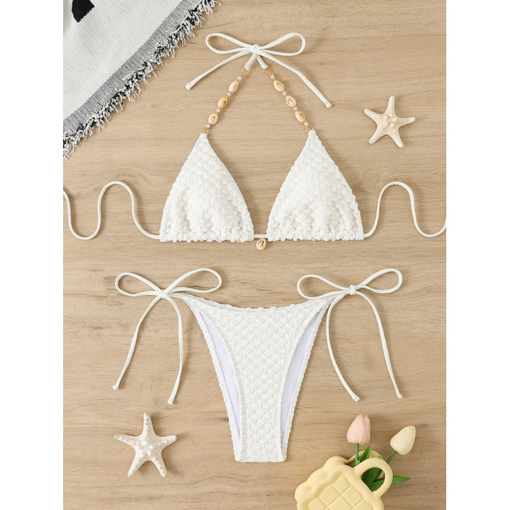 Damehækle-bikini-sæt i triangle-design med justerbare stropper Stilla
