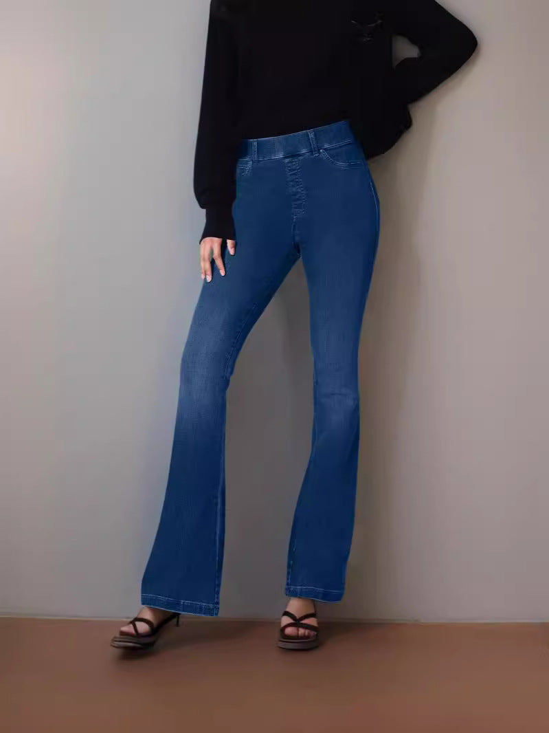 Damer High-Waist Flared Jeans med formschoen silhuet Stilla