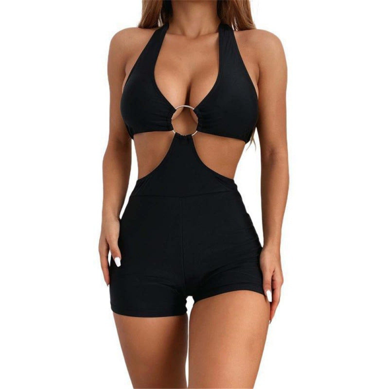 Dame Cut-Out Badedragt med moderigtigt ringdetalje Stilla