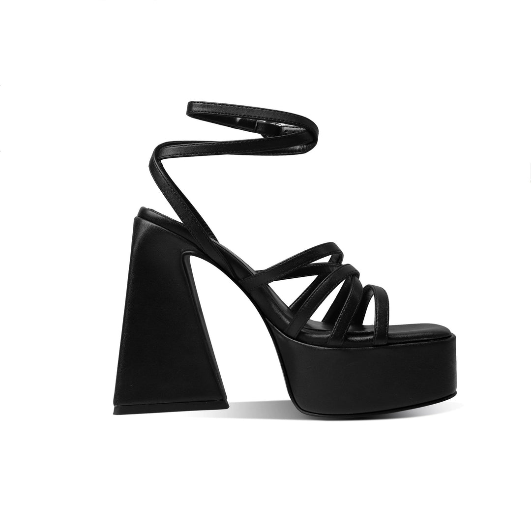 Femme Strappy Plattform Højhælede Sandaler Stilla