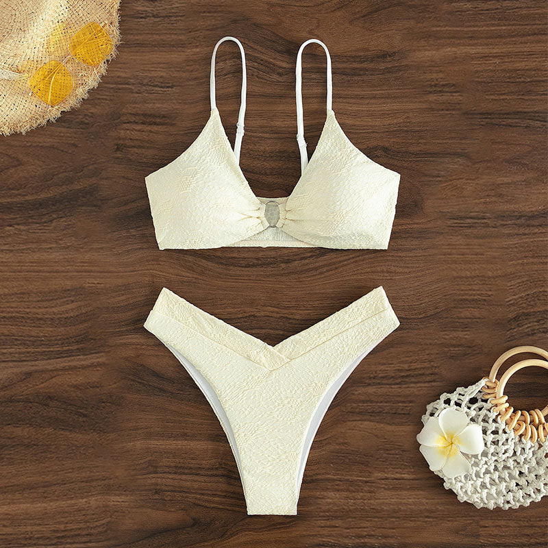 Dame bikini-sæt med elegant nøgle-design Skovae