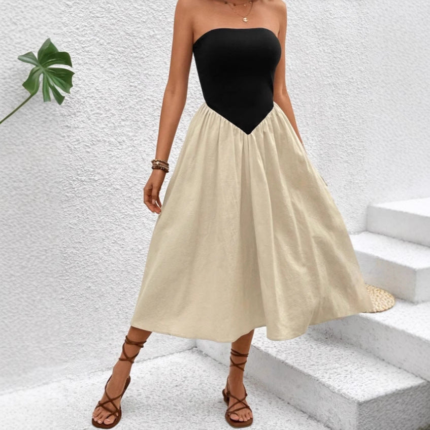Dame Maxiklæde med off-shoulder overdel og flowy skørt Stilla