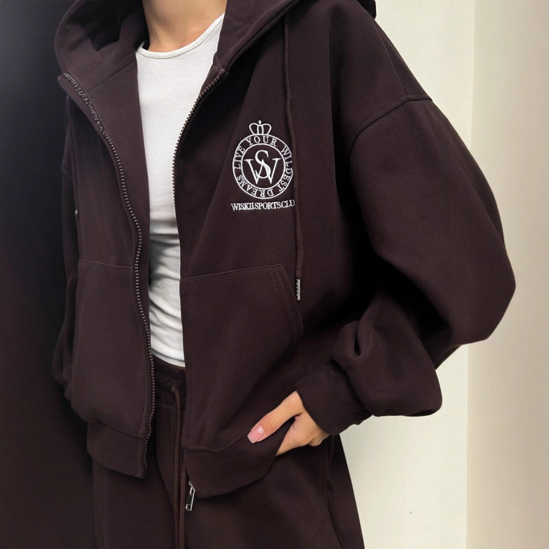 Kvinders casual hoodie med oversized pasform og elegant logo Stilla