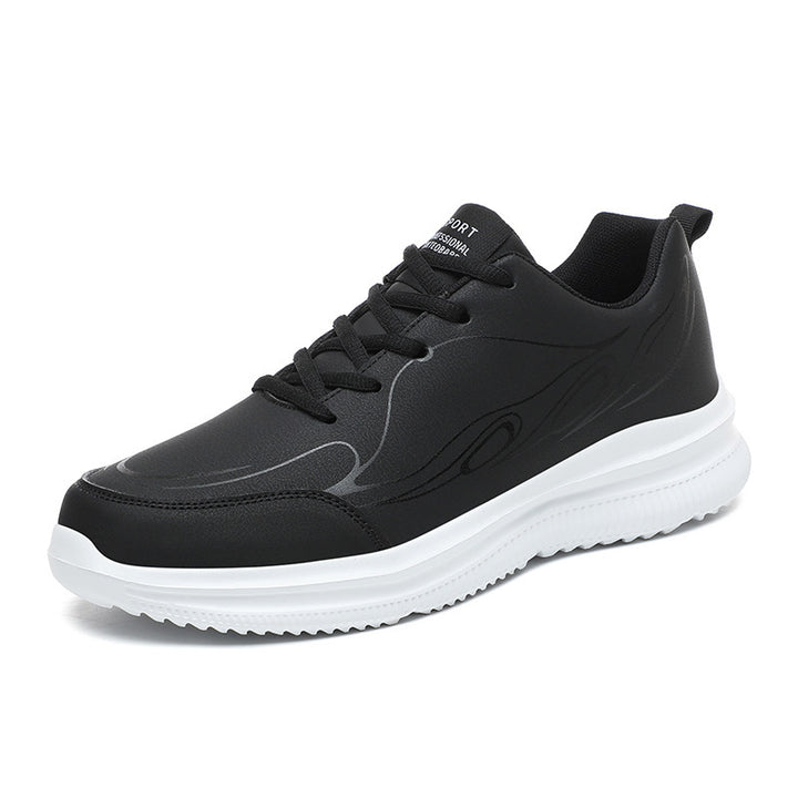 Herrer nano diskret Business-Casual sneakers med syntetisk glat læder, polstret krave og profileret gummigrebs sål