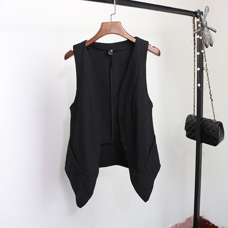 Femme Stilfulde Linned Vest Stilla