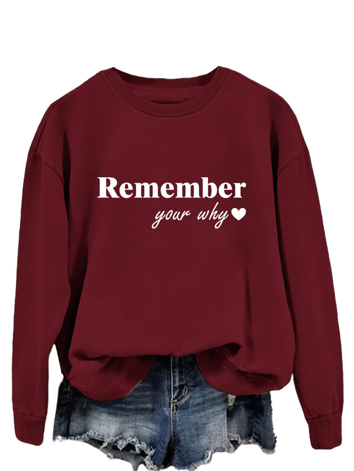 Kvinders sweatshirt med motiverende print og afslappet pasform Stilla