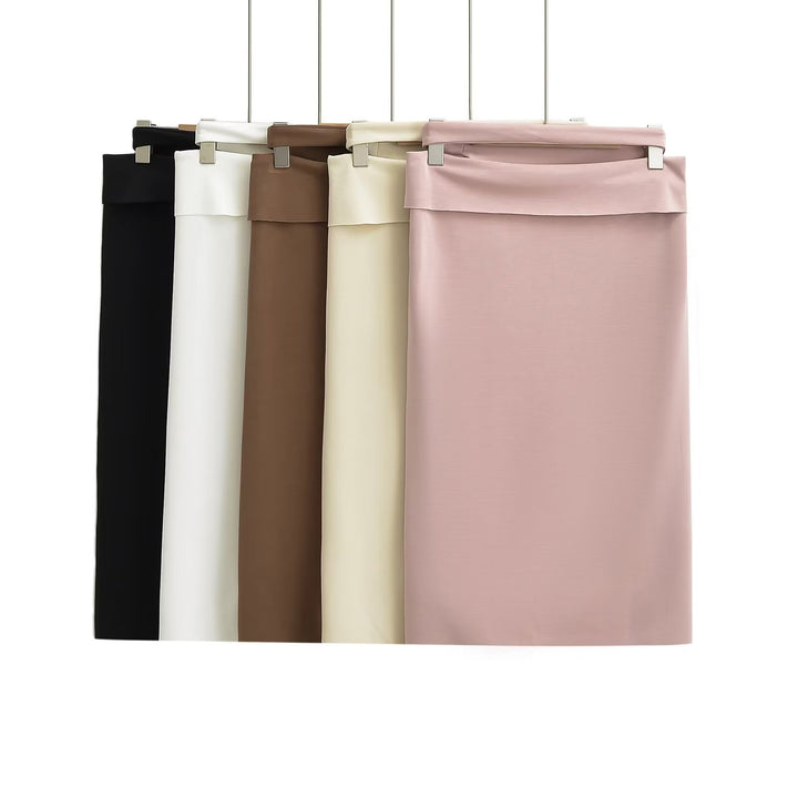 Dame elegant omslagsskjørt med højkvalitets materiale og stilfuldt design Stilla