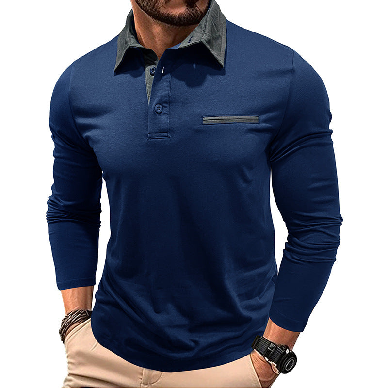 Herrer Langærmet Poloshirt Stilla