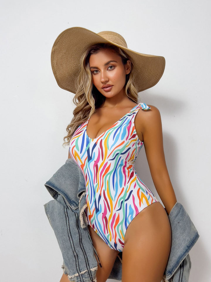 Femme Vibrant Print Badedragt Stilla