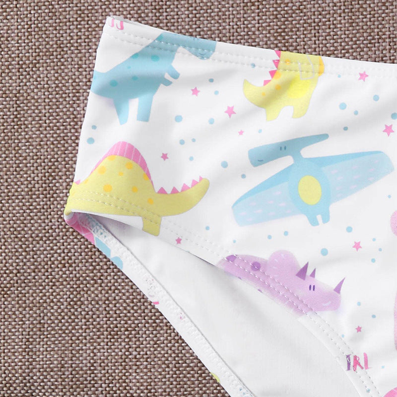 Dame Farverige trykte bikini med sporty snit og brede stropper Skovae
