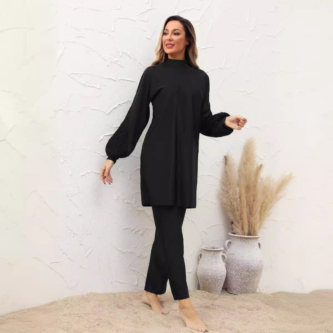 Damer Elegant Tunika-Outfit med Ruffles detaljer Stilla