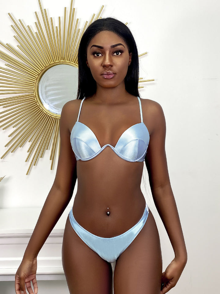 Dame Push-Up-Bikini med skinnende kopper Skovae