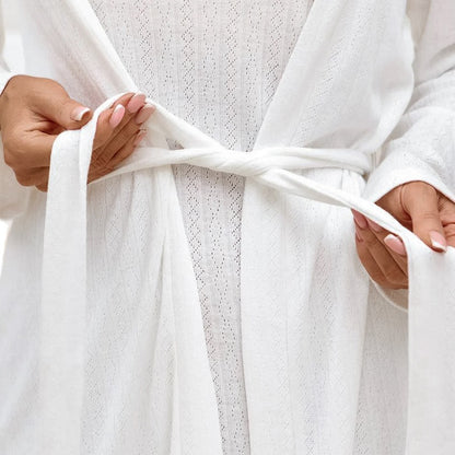 Dame behagelig natkjole med justerbare stropper og delikat ribdesign Stilla