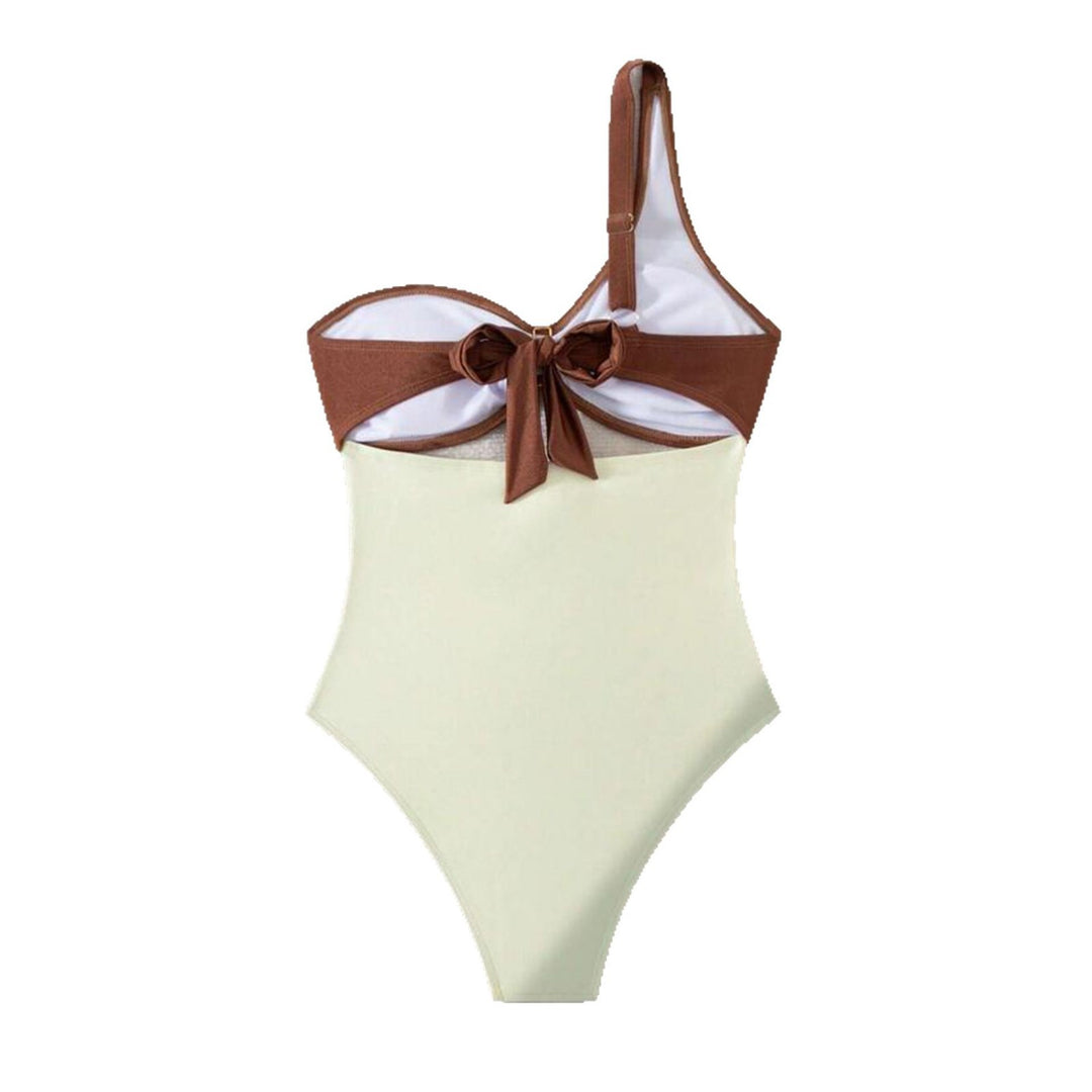 Damer Høj talje Bikini med asymmetrisk design og dekorative knapdetaljer Stilla