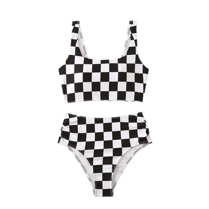 Dame ternet Crop Top og højskåret bikini-sæt Stilla