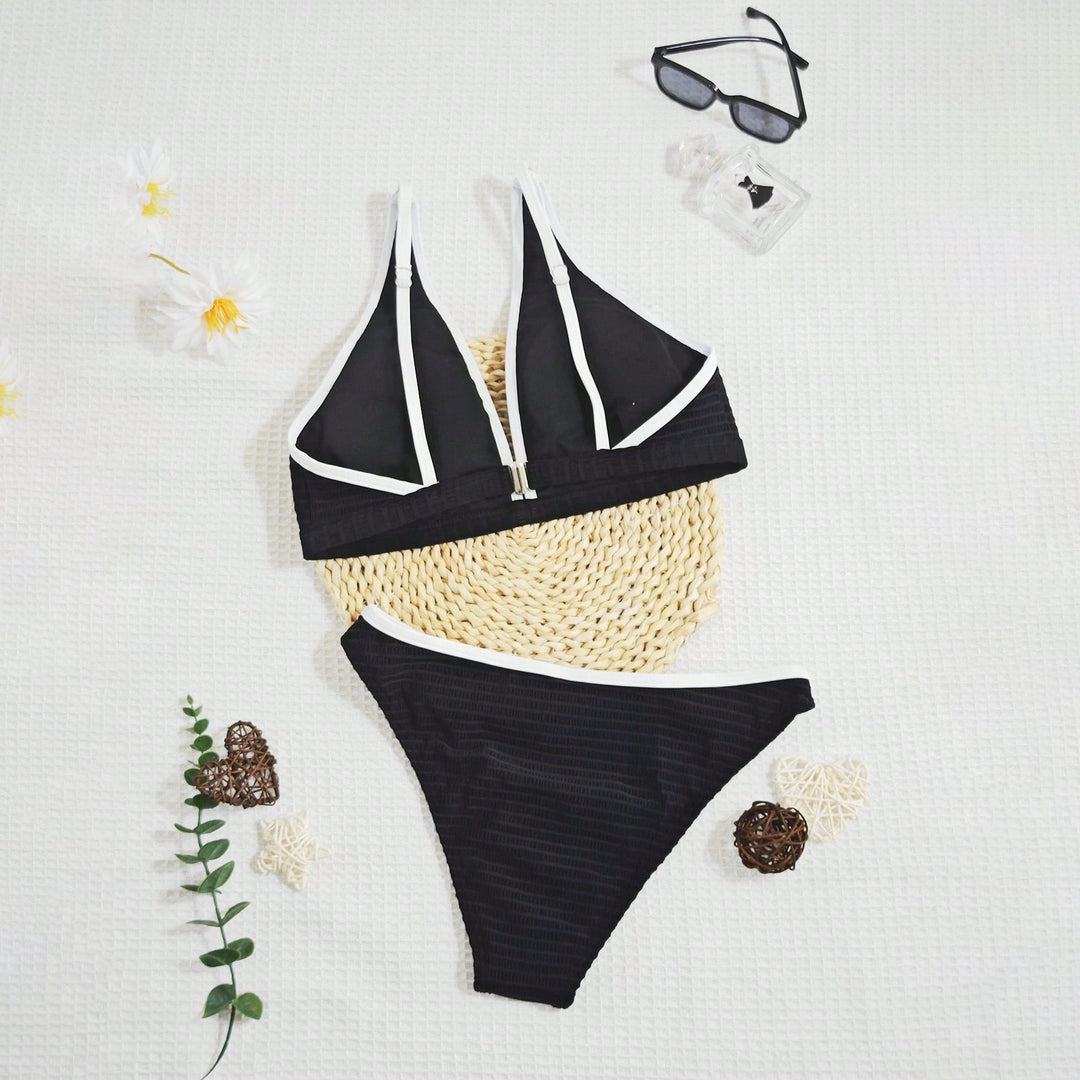 Moderne dame deep V-udskæring bikini sæt Stilla