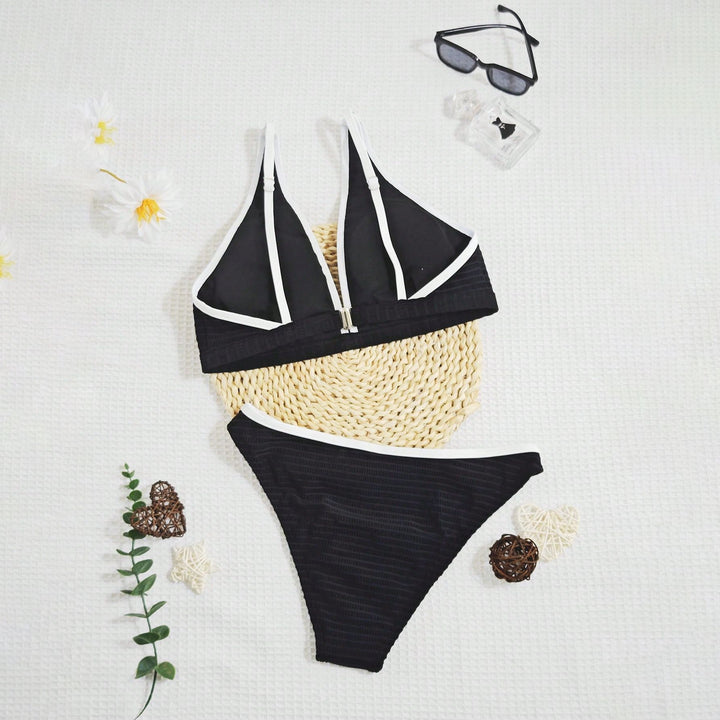 Moderne dame deep V-udskæring bikini sæt Stilla