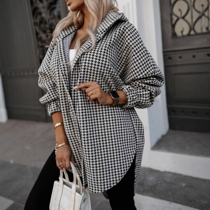 Dame ternet overshirtjakke i blødt stof Stilla