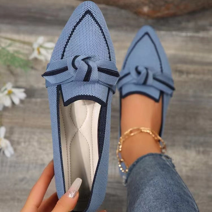 Dame Slip-On Mokasiner med elegant knude-detalje Stilla