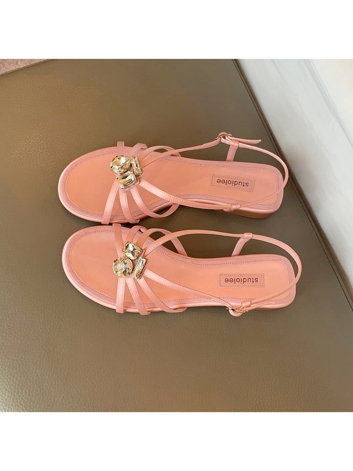 Dame Sling-sandaler med glitrende dekor og elegant rem Stilla