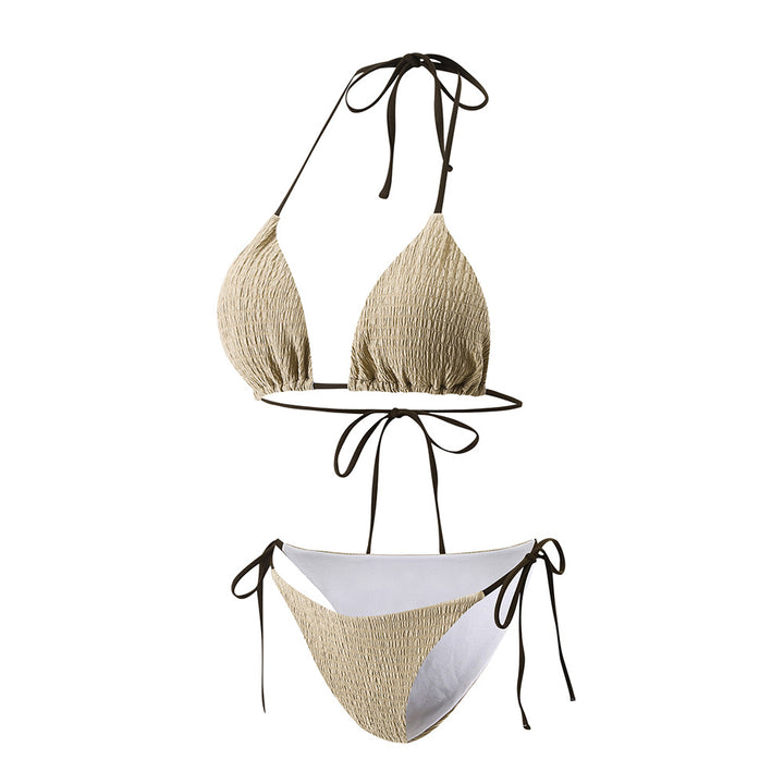 Dame Triangel-Bikini med flæse-design og justerbare stropper Stilla