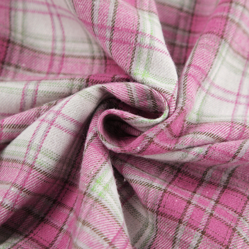 Dame pyjamasæt med ternet design og behagelig pasform Stilla