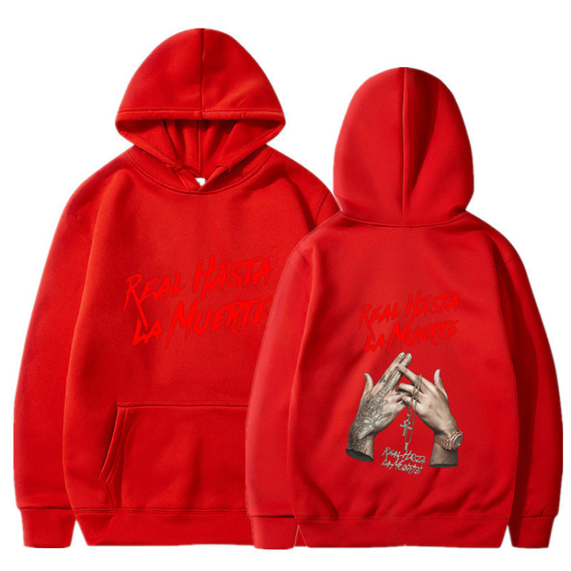 Kvinders hoodie med iøjnefaldende bogstaver i urban stil Skovae