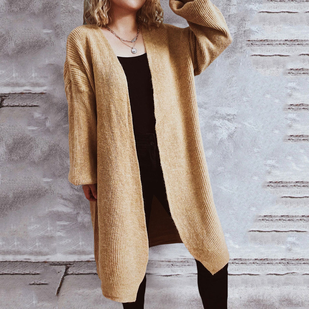 Kvinders oversized cardigan med dyb V-hals og løs pasform Stilla