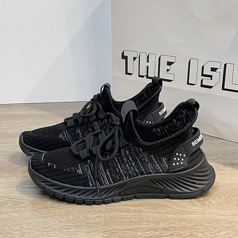 Dame Sporty Sneakers med åndbar strik-overflade og dämpende sål Stilla