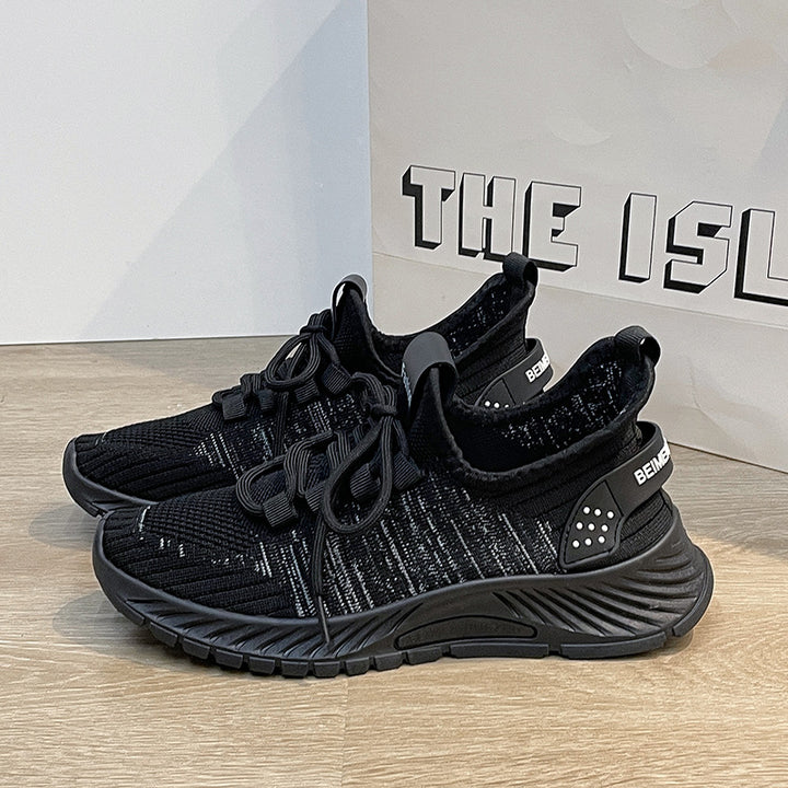 Dame Sporty Sneakers med åndbar strik-overflade og dämpende sål Stilla